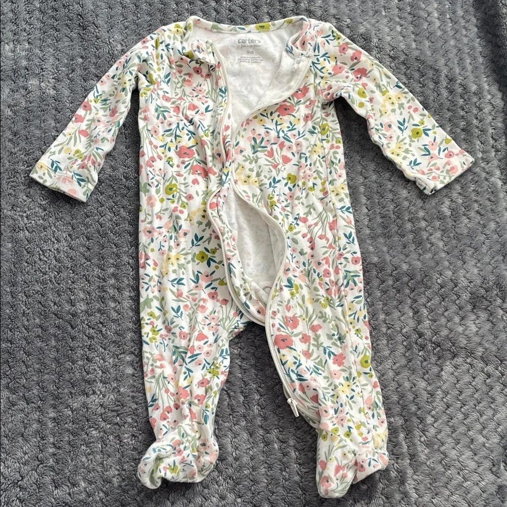 Carter's Pink, White, and Patterned Footies